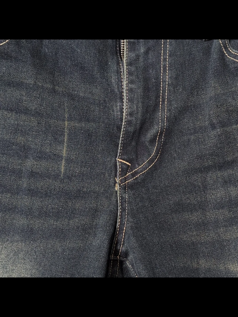 True Religion Men's Dark Blue Straight Leg Jeans with Studded Pocket